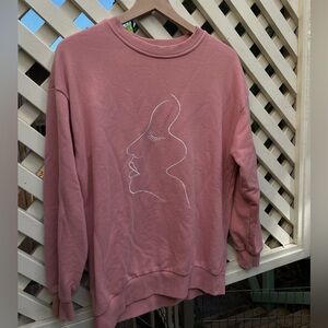 Forever 21 Pink Crew Neck Sweatshirt